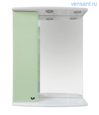 Зеркало шкаф в ванную Misty Астра 50 L салатовый | Мисти Э-Аст04050-07СвЛ