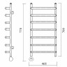 Электрический полотенцесушитель Domoterm Стефано П7 400*700 EL тэн слева