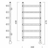 Электрический полотенцесушитель Domoterm Стефано П6 400*600 ER тэн справа