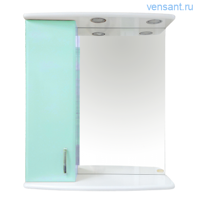 Зеркало шкаф в ванную Misty Астра 60 L голубой | Мисти Э-Аст04060-06СвЛ