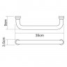 Поручень для ванны 34 см WasserKRAFT K-1066