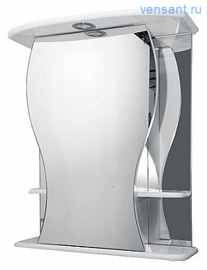 Зеркало шкаф в ванную Misty Карина 60 R Правое | Мисти Э-Крн02060-01СвП