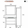Тумба с раковиной для ванной Misty CHARME - 100 Тумба черная с 2 ящ. | Мисти Л-Чар01100-0212Я