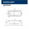 Акриловая ванна EXCELLENT Sekwana 170x75