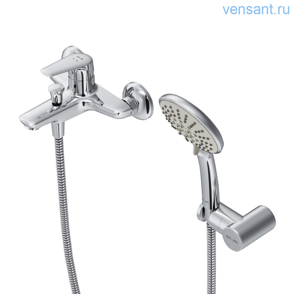 Смеситель для ванны и душа с душевым набором AM.PM Joy F85E15000