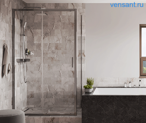 Душевая дверь WasserKRAFT Main 41S13 раздвижная 1100x2000 мм