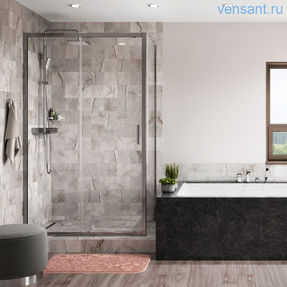 Душевой уголок WasserKRAFT Main 41S14 с раздвижной дверью 1100x800x2000 мм