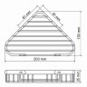 Полка металлическая угловая WasserKRAFT Kammel K-733WHITE Белая