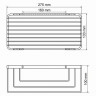 Полка металлическая прямая WasserKRAFT Kammel K-711WHITE Белая