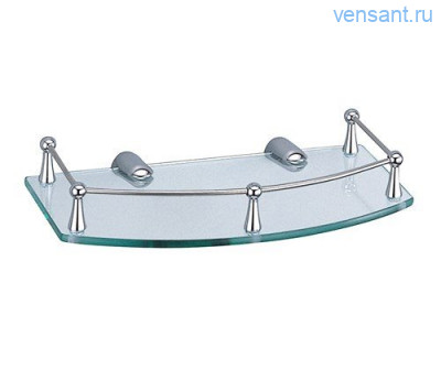 Полка стеклянная с бортиками 26 см WasserKRAFT K-588 | ВассерКРАФТ